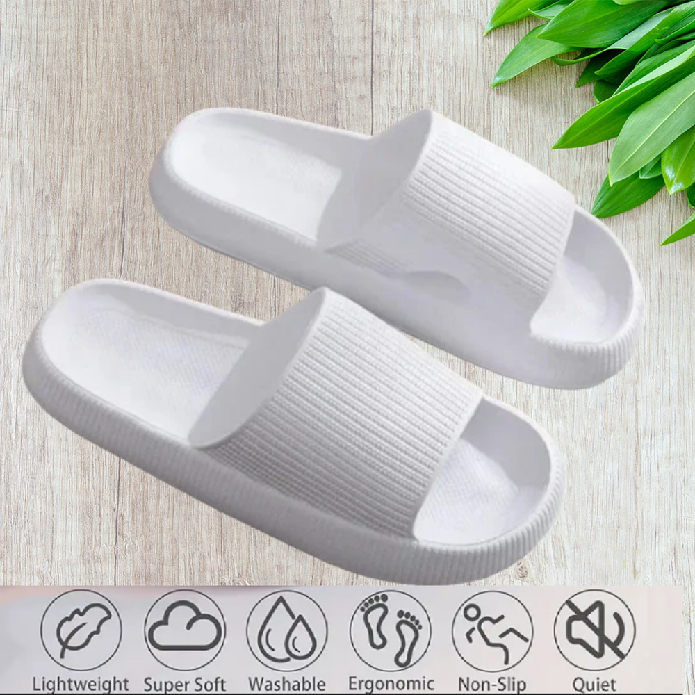*NEW* Women's House White Pillow Cloud Slides - Size 7.5/8
